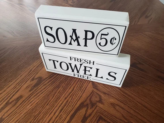 Bathroom Decor Rustic Farmhouse Decor Wood Sign Bathroom | Etsy | Etsy (US)