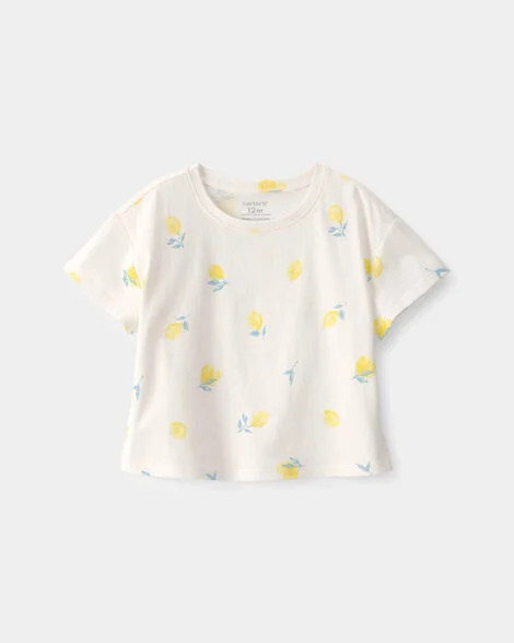 Baby Girl Lemon Relaxed Top - Cream | Carter's | Carter's Inc