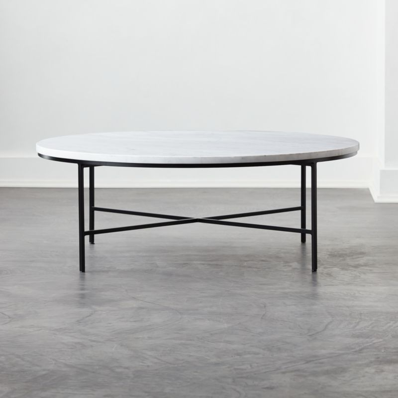 Irwin White Marble Coffee Table Model 8713 + Reviews | CB2 | CB2