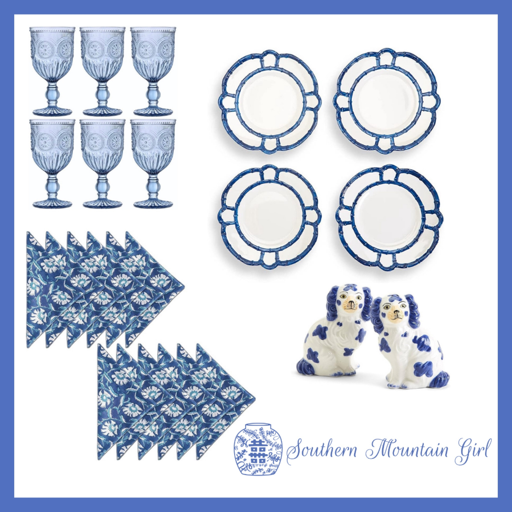 Amazon Blue and White table💙🤍