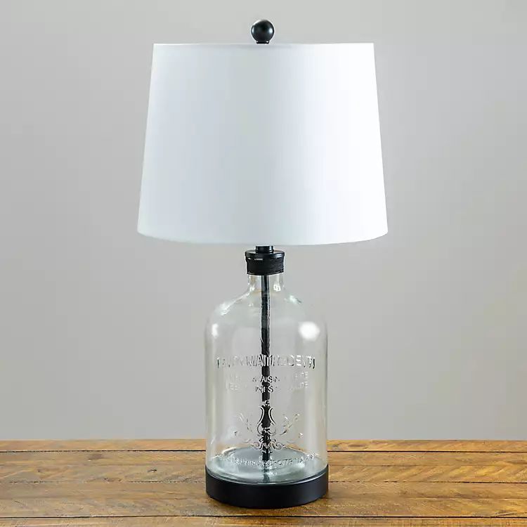 Glass and Metal Mason Jar Table Lamp | Kirkland's Home