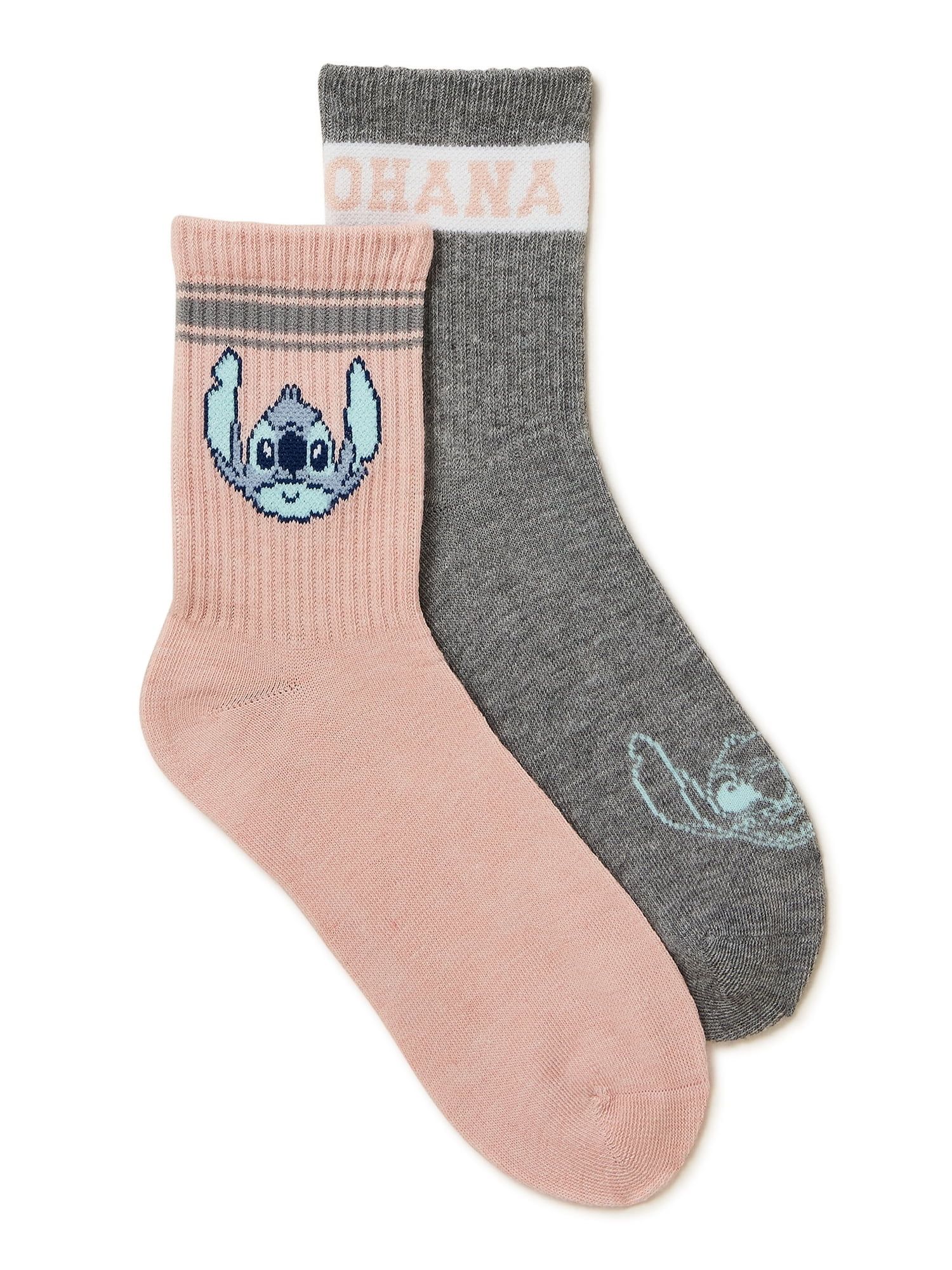 Disney Lilo & Stitch, Women's Mid-Crew Socks, 2-Pack, Size 4-10 | Walmart (US)