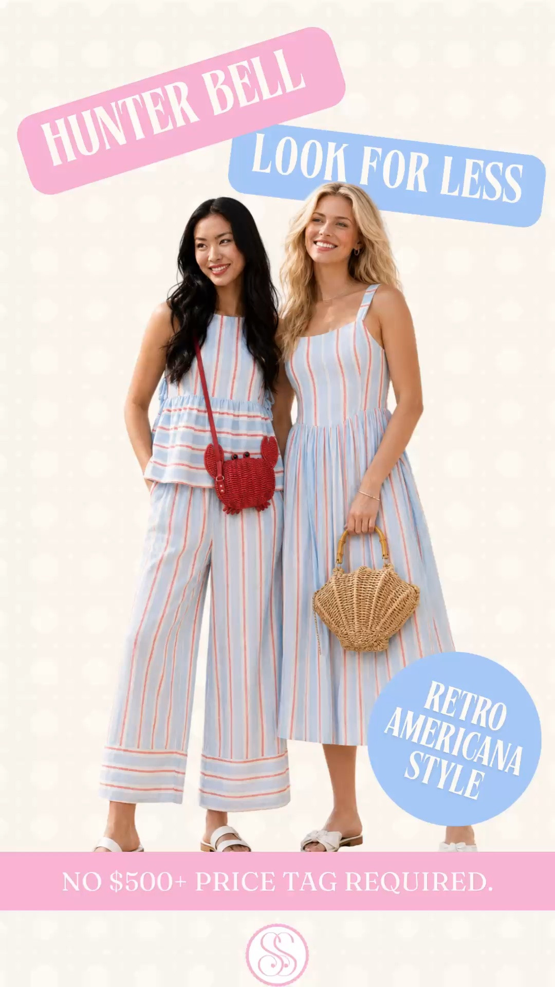 Hunter Bell inspired outfit, seaside stripe dress, retro Americana summer outfit

These new Kohl’s arrivals are giving major Hunter Bell Seaside Stripe energy without the $500+ price tag.

If you love the Hunter Bell Nantucket Dress, Vera Top, Hudson Shirt, seaside stripes, retro Americana style, preppy summer outfits, and coastal vacation dressing, this lineup is such a good look for less. The blue and coral stripe, linen-blend fabric, breezy silhouettes, and easy summer shapes feel made for Memorial Day weekend, Fourth of July outfits, beach trips, lake weekends, resort dinners, brunch, vacation packing, and all the warm-weather plans.

The striped midi dress has that polished summer dress look women search for every year: square neckline, seamed bodice, A-line shape, back elastic, partially lined finish, and an easy pullover fit. The matching striped tank and wide-leg pants give the same designer-inspired coastal set feel, with a boatneck peplum top, side ties, elastic waist pants, pockets, and that effortless matching set look. 

This is the kind of summer outfit formula that looks expensive because the print is specific, the color story is strong, and the silhouettes feel current. 

If you’re searching for Hunter Bell look for less, Hunter Bell inspired outfit, seaside stripe dress, retro Americana outfit, striped summer dress, blue and coral stripe dress, preppy summer dress, linen blend dress, summer matching set women, striped matching set, wide leg pants outfit, vacation outfit women, resort wear women, beach vacation outfit, Memorial Day outfit, Fourth of July outfit, coastal style women, Kohl’s finds, LC Lauren Conrad dress, LC Lauren Conrad outfit, summer dresses women, or designer look for less, this drop is such a good look for less moment.

#LTKFindsUnder100 #KohlsFinds #HunterBellStyle #LookForLess #PreppyStyle #RetroAmericana #SummerDress #MatchingSet #VacationOutfit #MemorialDayOutfit #FourthOfJulyOutfit

#LTKSeasonal #LTKTravel #LTKWedding