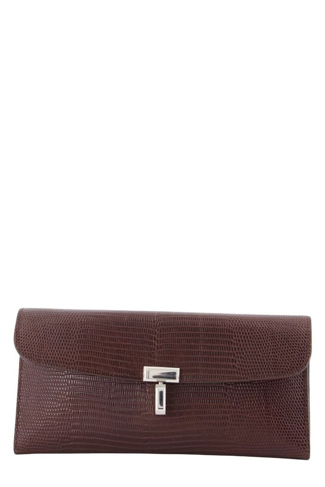 Totême T Lock Embossed Clutch Bag | Cettire Global