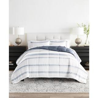 2-Piece Patterned Reversible Microfiber All Season Down Alternative Ultra Soft Comforter Set in S... | The Home Depot