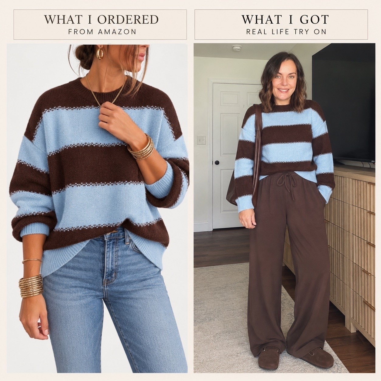 This Amazon sweater is even cuter in person! Love the chocolate brown + soft blue combo, and the relaxed fit makes it so easy to wear. Such a good fall find. Linking my sweater + full outfit!

#LTKSaleAlert #LTKSeasonal #LTKootd