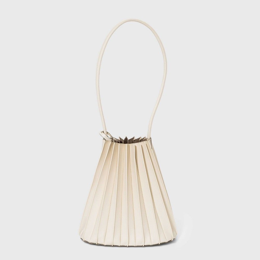 Pleated Bucket Bag - A New Day Stucco | Target