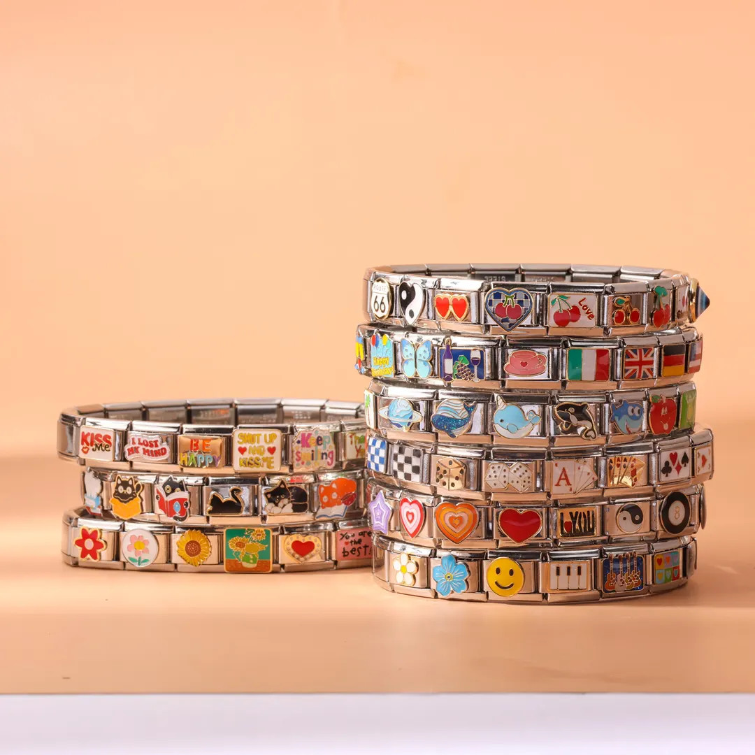 Italian Bracelet,Custom silver Italy Charms,Personalized Italian Bracelet,Vintage Jewelry Gifts f... | Etsy (US)