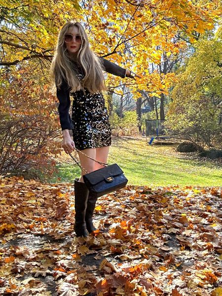 You need this sequin dress!! So many ways to style ❤️ my hot knee high boots linked! 

#LTKstyletip #LTKHoliday #LTKshoecrush