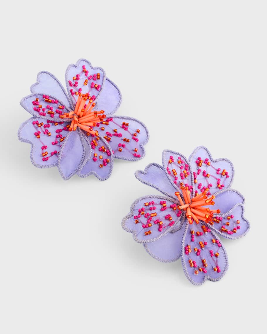 Mehak Beaded Flower Stud Earrings | Neiman Marcus