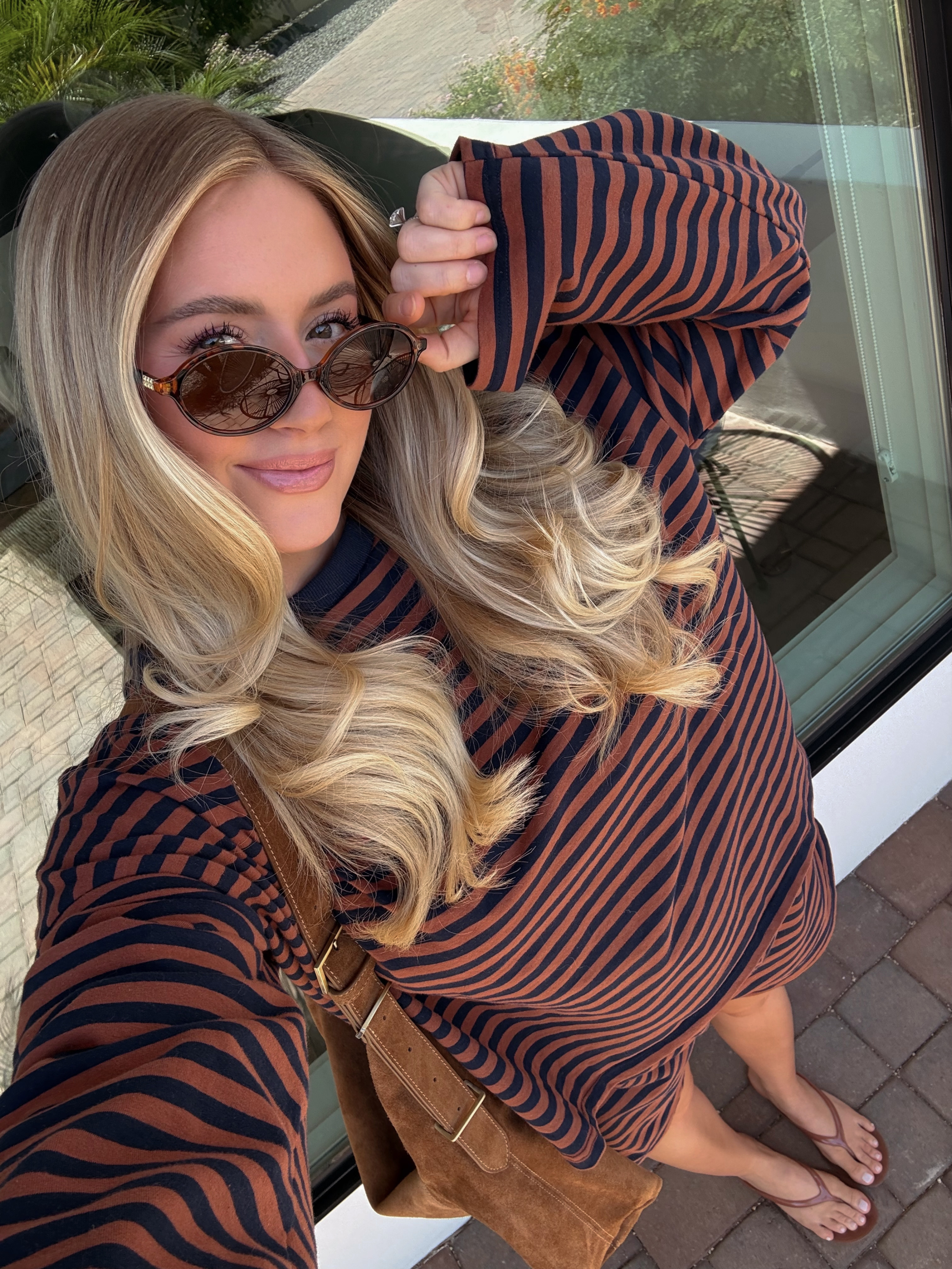 cotton stripe set from amazon! love this for the summer 
jelly sandals & glasses from amazon 
suede bag from andar 

 #LTKootd