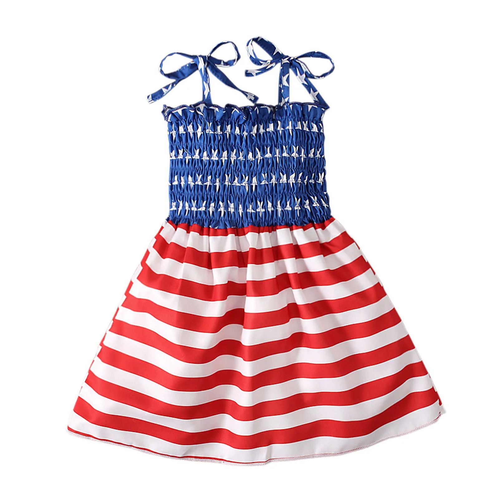 Jovati 4th of July Dress Summer Toddler Girl Clothes Sundress for Independence Day Dress Kids 1-6... | Walmart (US)