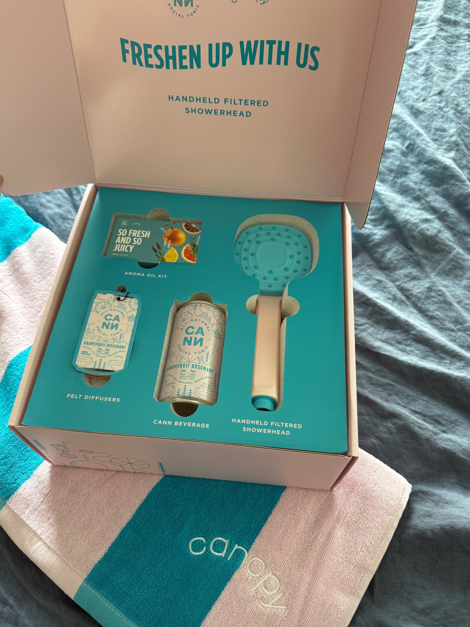 This limited edition pink handheld showerhead from Canopy is as functional as it is stunning. It filters out chlorine and contaminants for healthier skin and hair—and comes with a built-in scalp massager for the ultimate self-care upgrade. Clean water meets chic design. Snag it while it lasts!

#canopyshowerhead #pinkshowerhead #lowtoxhome #bathroomupgrade #cleanbeauty #filteredshowerhead #selfcaregifts #nontoxichome #showeressentials #bathroomgoals #giftguide2025

#LTKHome #LTKBeauty #LTKFamily