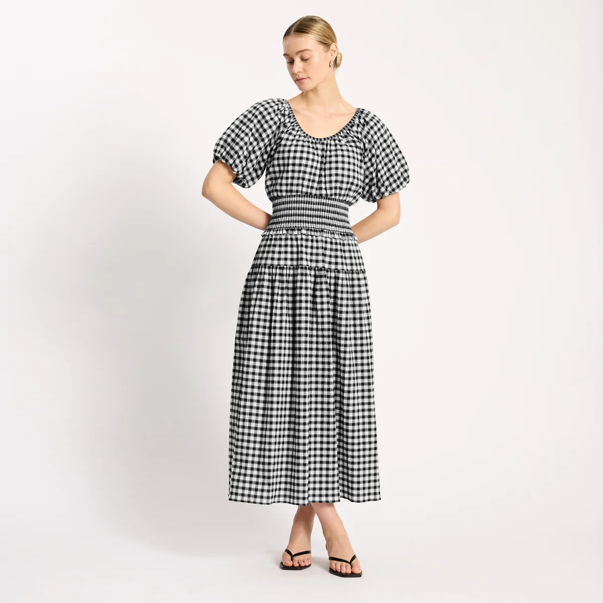 Black & White Gingham Dress | Albaray