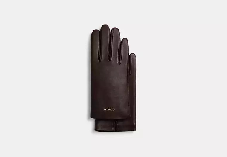 Women's Leather Tech Gloves | Coach (CA)