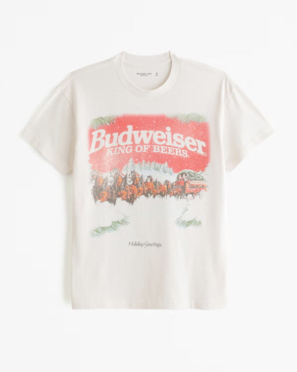 Men's Budweiser Graphic Tee | Men's Tops | Abercrombie.com | Abercrombie & Fitch (US)