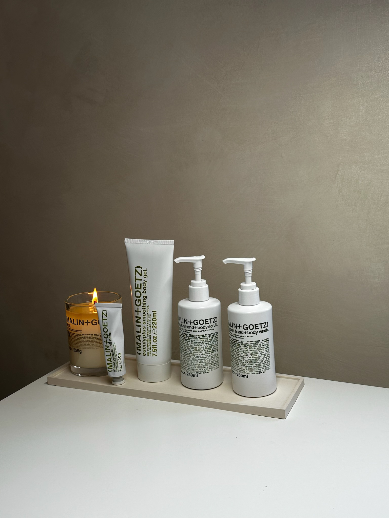 Eucalyptus wash and scrub is so nice, super fresh and smoothing.

The new product released, the soothing body gel, it’s so good. It nourishes, hydrates, leaves a glow and soaks in really well. I’ve been using it on my leafs and arms and feel like I’m noticing a difference in my skin. 

The oil balm is so nice, perfect for rough spots and cuticle care. 

This sage candle smells divine, all Malin+Goetz candles burn really beautifully and last a good amount of time. 

#LTKluxury #LTKsummer #LTKbeauty