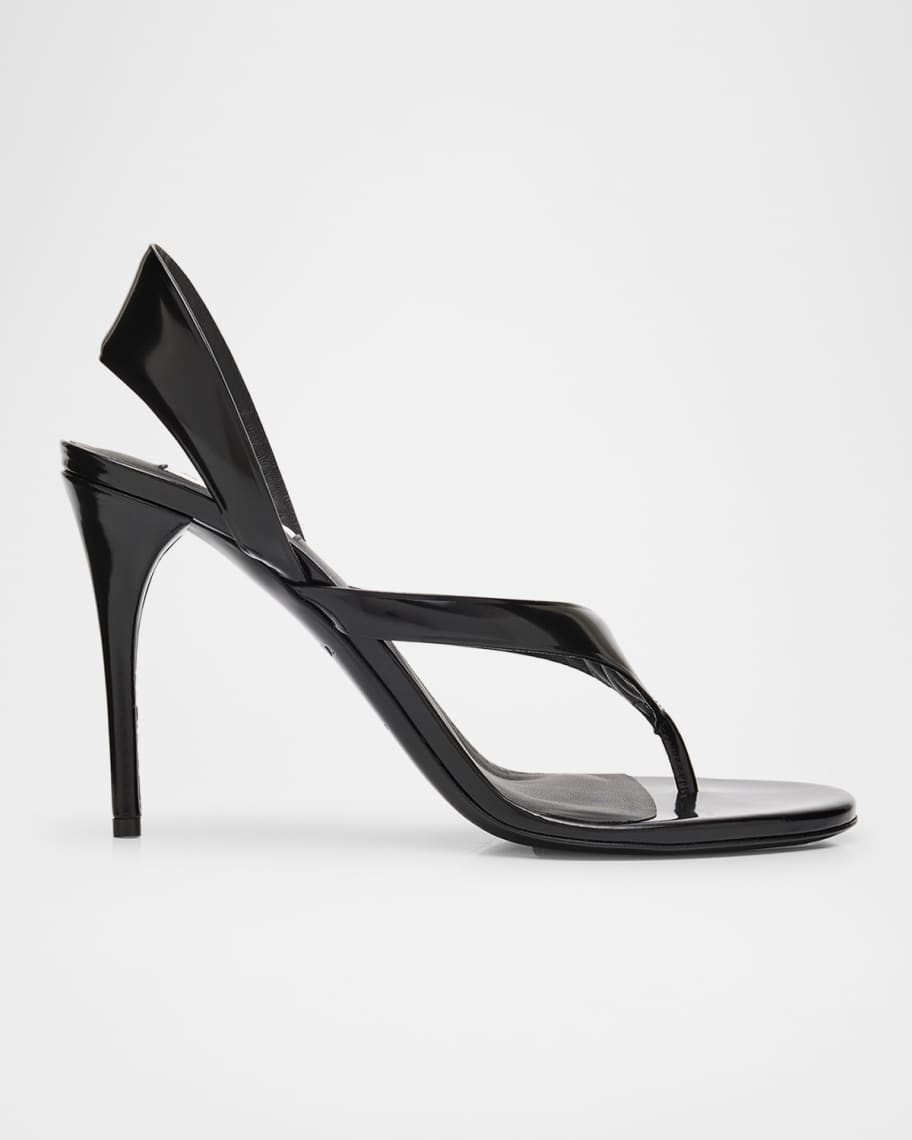 ALAIA Leather Thong Slingback Sandals | Neiman Marcus