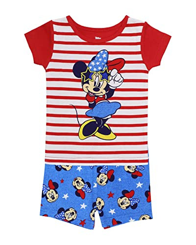 Disney unisex-child 2-piece Snug-fit Cotton Holiday Pajama Set, Soft & Cute for Kids, MINNIE AMERICA, 18M | Amazon (US)