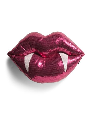 Shaped Vampire Lips Halloween Pillow | Marshalls