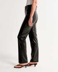 Vegan Leather 90s Straight Pants | Abercrombie & Fitch (US)