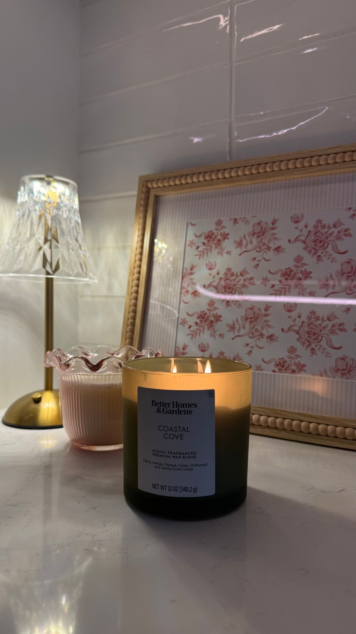 This candle smells divine! Scent is coastal cove 

#LTKHome