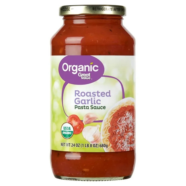 Great Value Organic Roasted Garlic Pasta Sauce 24oz | Walmart (US)