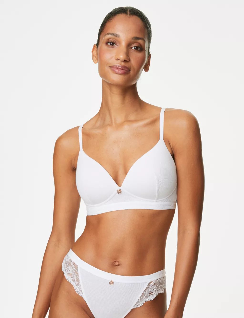 Ribbed Lounge Non-Wired Plunge Bra A-E | Marks & Spencer (UK)