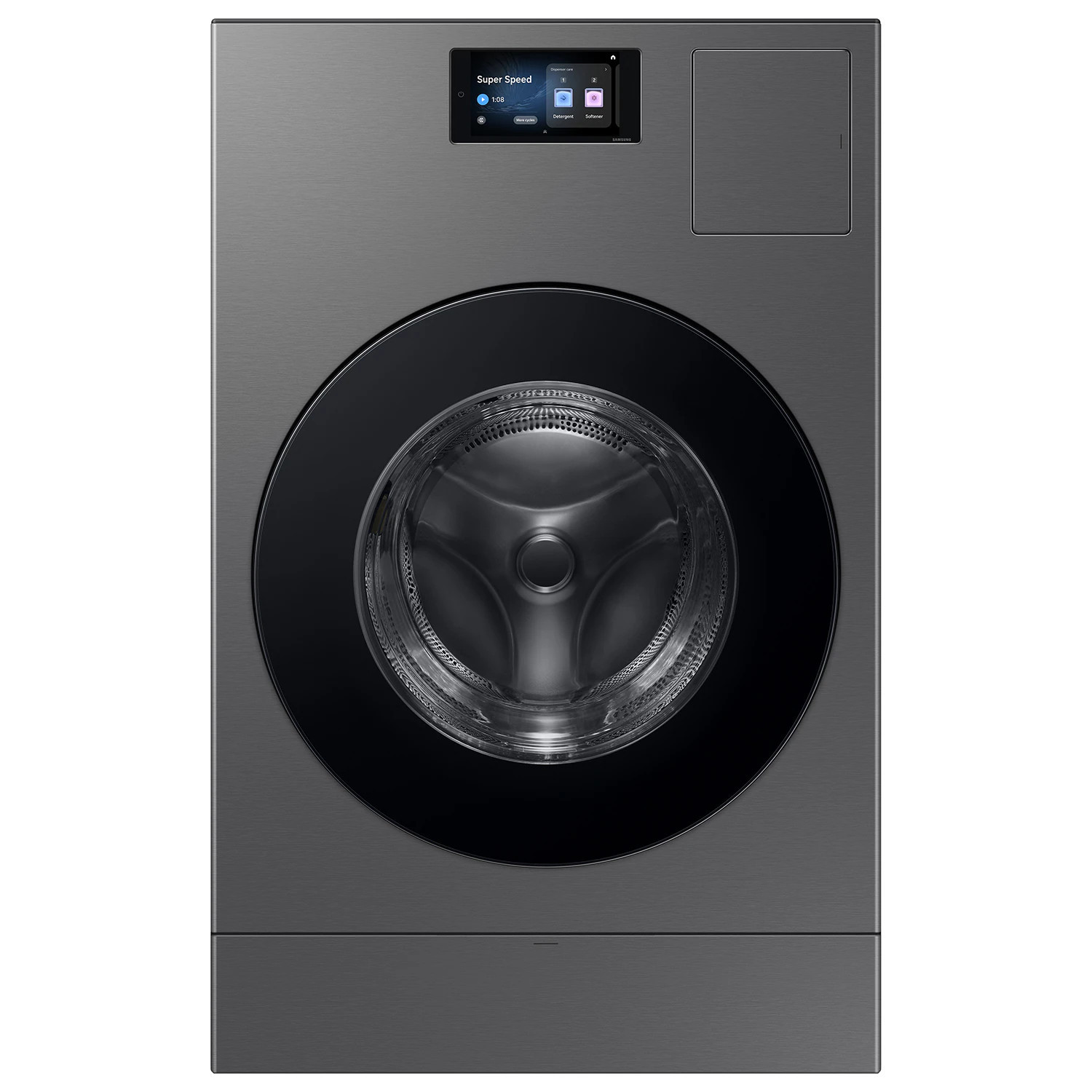 Samsung Bespoke Traditional Drying 5.3-cu ft Vented All-In-One Washer Dryer Combo with Steam Cycle ( Dark Steel ) Polyester | WD90F53AVS | Lowe's