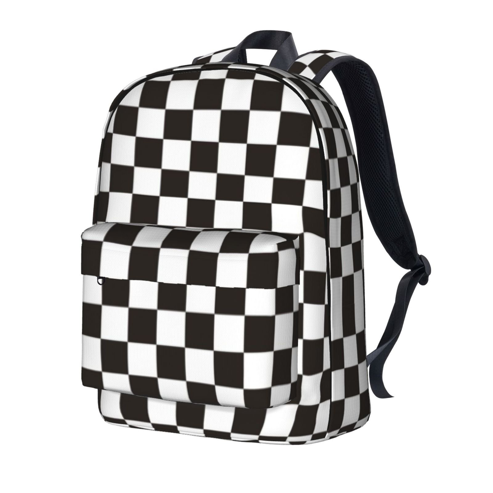 Uemuo Black and White Checkerboard Pattern Backpack for Work and Travel - Durable and Stylish Lap... | Walmart (US)