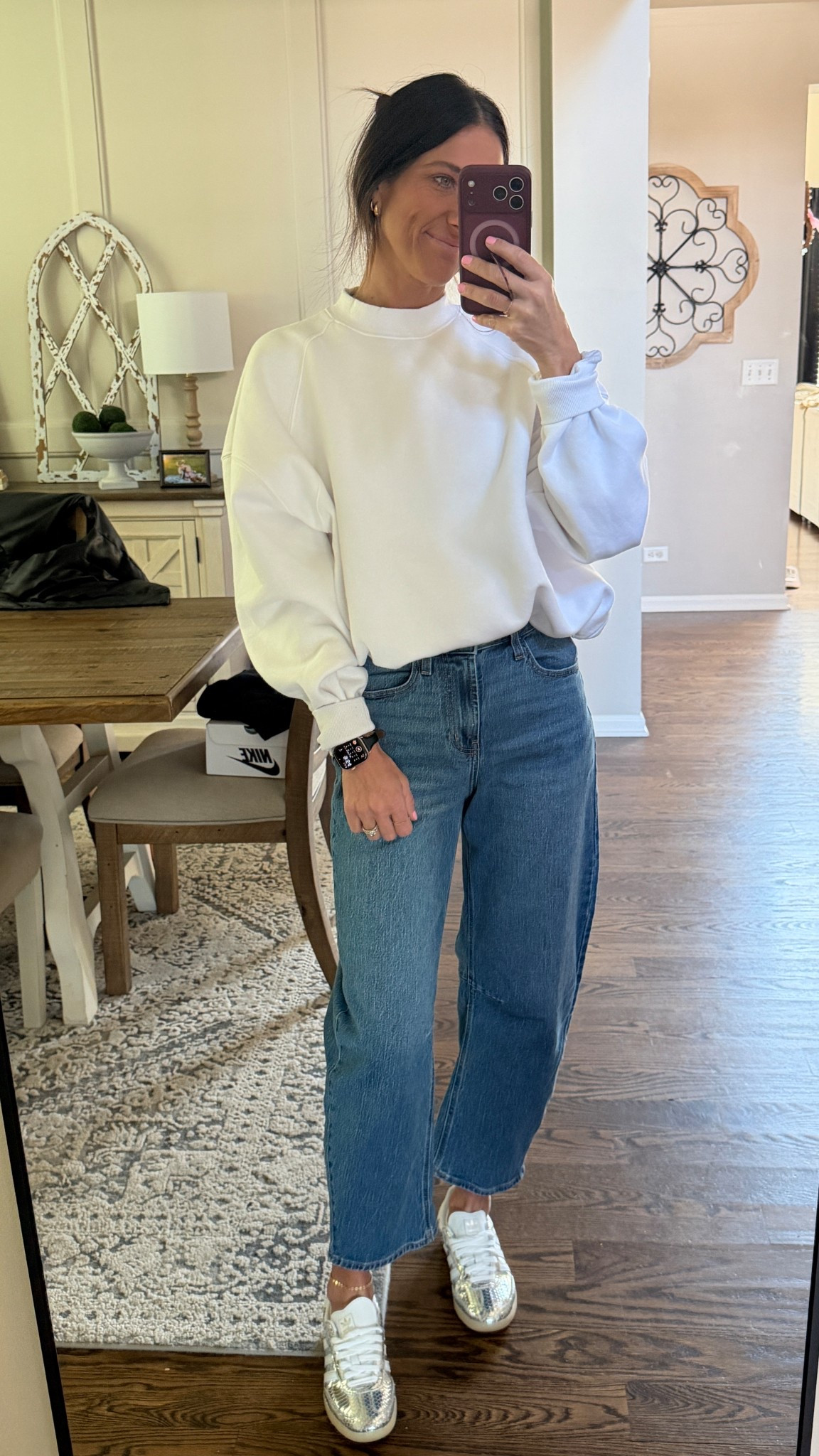 Trying to dress for Spring, but it’s hard to get in the mood when you wake up to a 28 degree morning 😫 At least the sun is shining..? ☀️ AND THESE @adidas are the perfect shoe to make any outfit pop, even when you’re feeling lazy! 🪩