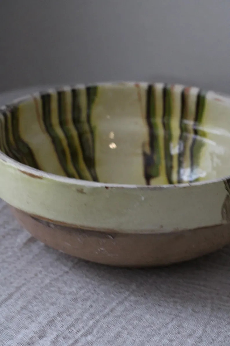 Marbleized Cream Glazed Bowl | Etsy (Global)