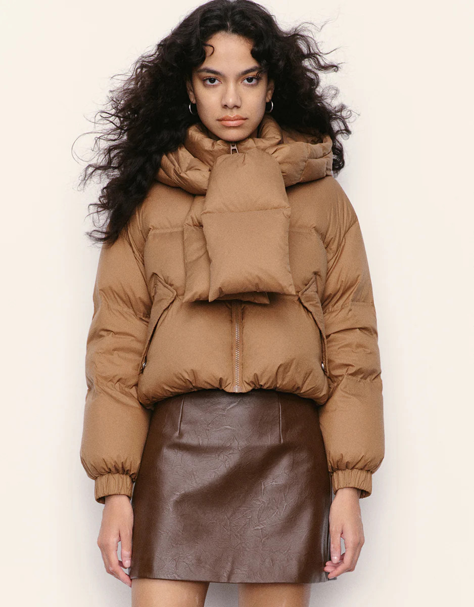 Straight Hooded Down Jacket | Urban Revivo