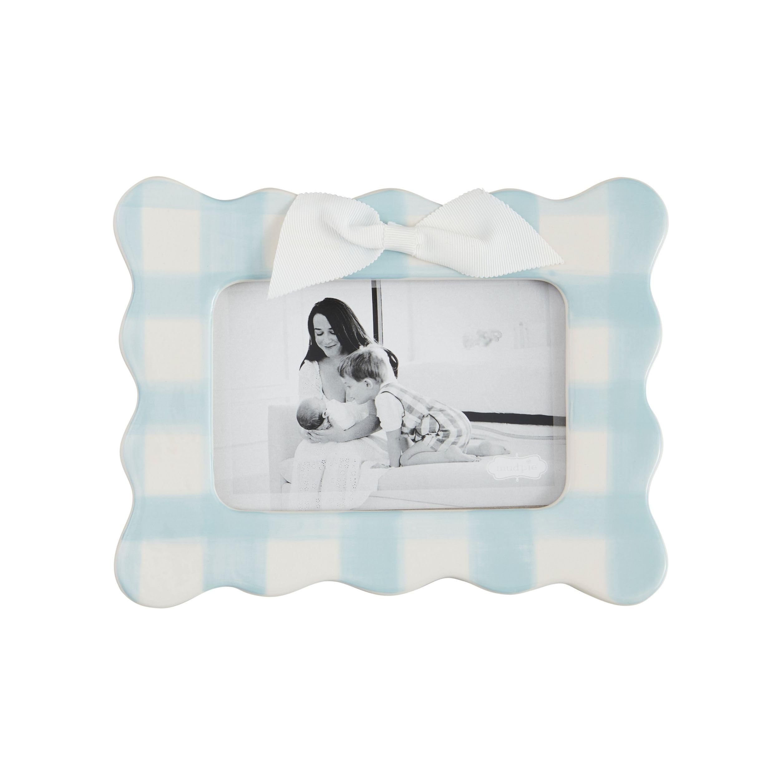 Mud Pie Horizontal Blue Bow Frame; 9" x 7" | Amazon (US)