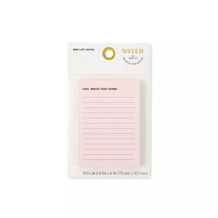 Post-it Lined Printed Notes 3"x4.25" - Pink | Target