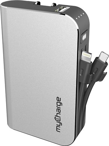 myCharge - HubPlus 6700 mAh Portable Charger for Most Lightning-Equipped Apple® Devices - Gray | Best Buy U.S.