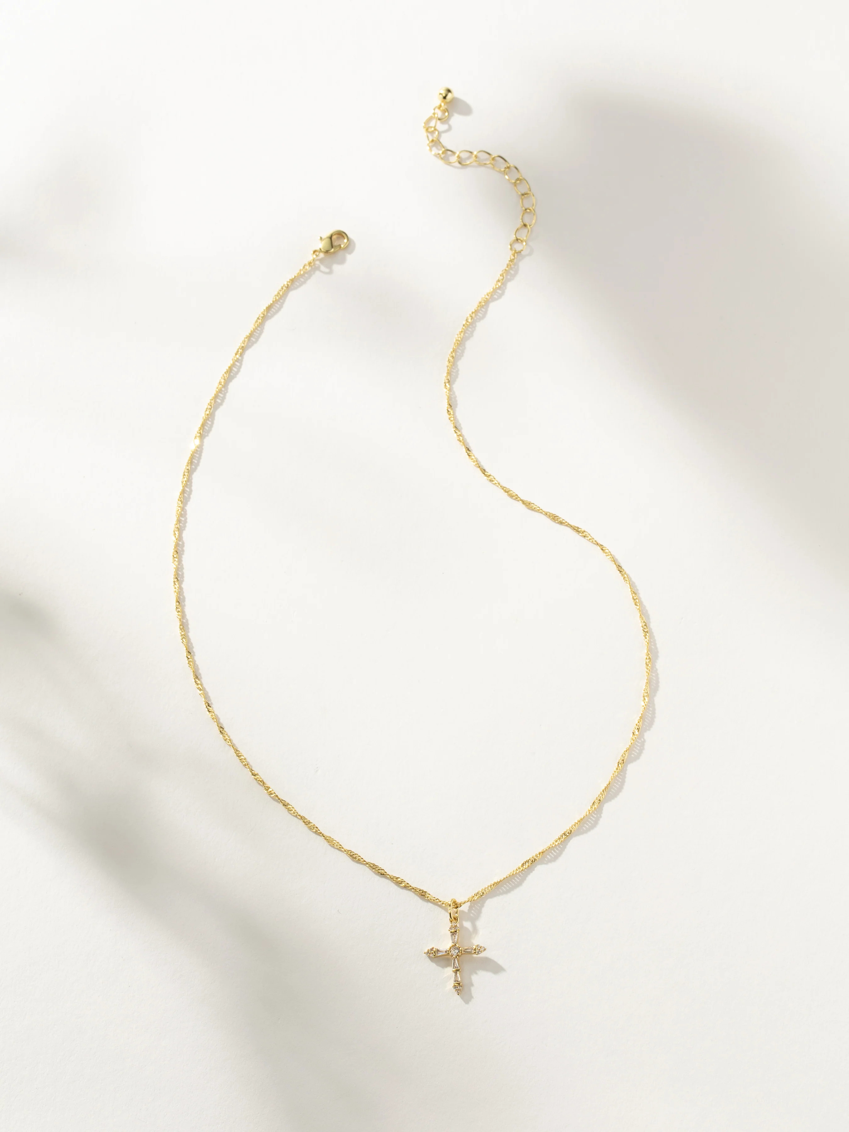 Gold Crystalized Cross Chain and Pendant Necklace | Uncommon James | Uncommon James