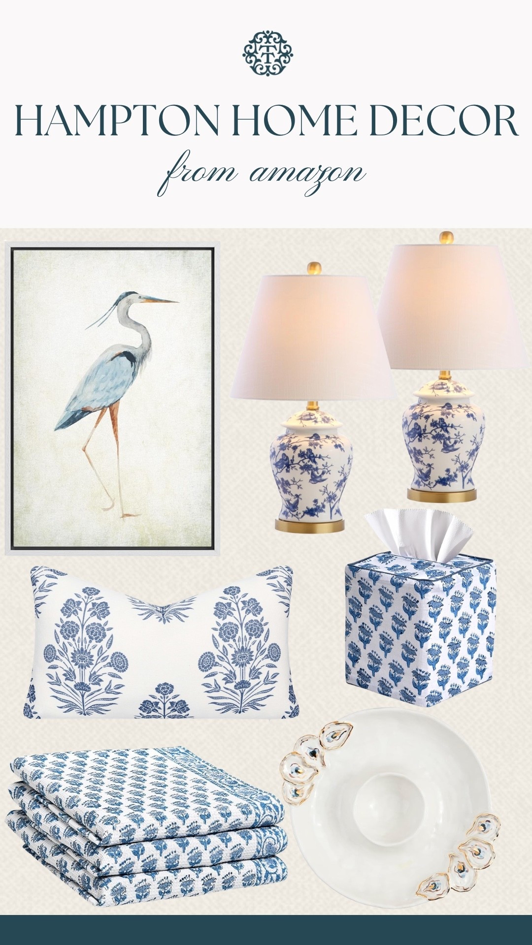 There’s something about Hampton inspired decor that makes a home feel instantly relaxed and inviting. The mix of soft neutrals, natural textures, blue accents, and classic coastal touches creates that airy look we always love for spring and summer. Sharing some beautiful pieces that bring that timeless coastal feel into your home without overdoing it. 

 #LTKSeasonal #LTKOver40 #LTKHome