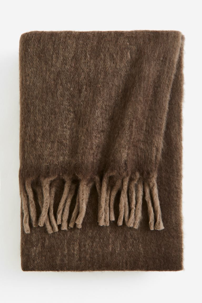 Wool-blend Throw - Brown - Home All | H&M US | H&M (US)