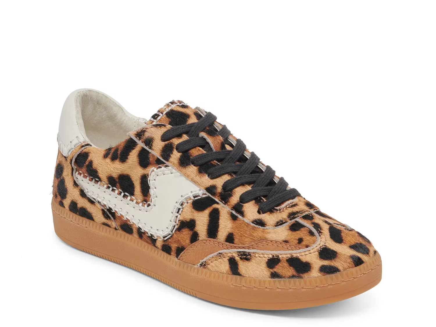 Dolce Vita Notice Stitch Sneaker | Women's | Brown Leopard Print | Size 5 | Sneakers | DSW
