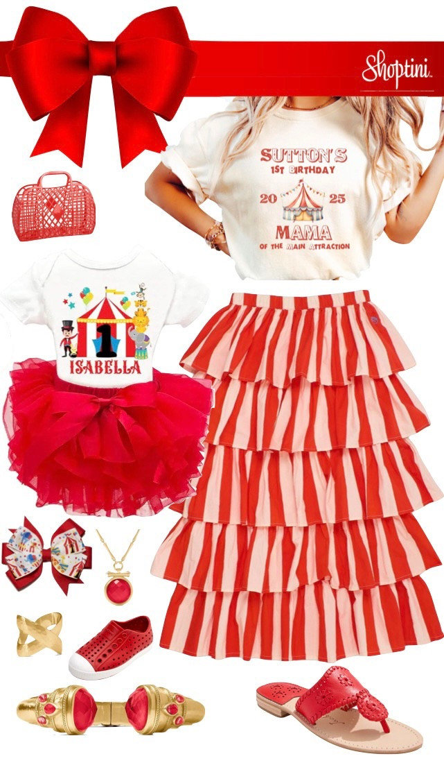 Circus theme party outfits / circus outfits / kids party / kids party theme / welcome TWO my circus / red stripes 

#LTKFamily #LTKParties #LTKKids