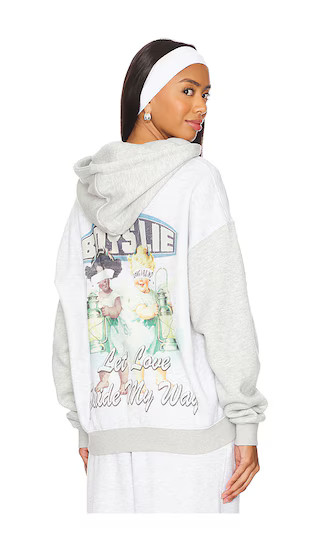 Let Love Guide My Way Terry Hoodie in Heather Ash Grey | Revolve Clothing (Global)