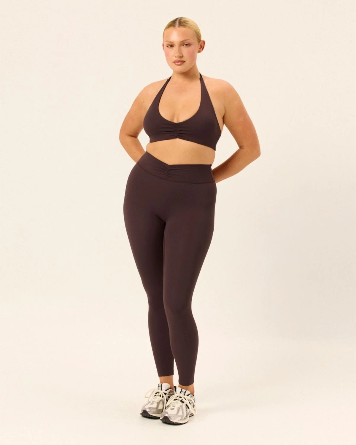 Form Gather Waist Leggings | Espresso | Crop Shop Boutique US