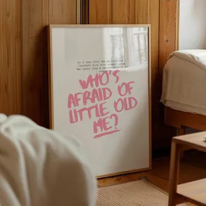 Taylor Lyric Poster: "Who's Afraid", Girly Dorm Room Wall Art (Digital Download), Taylor Printabl... | Etsy (Global)
