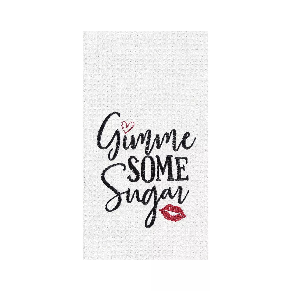 C&F Home Gimme Some Sugar Valentine's Day Embroidered Waffle Weave Kitchen Towel | Target