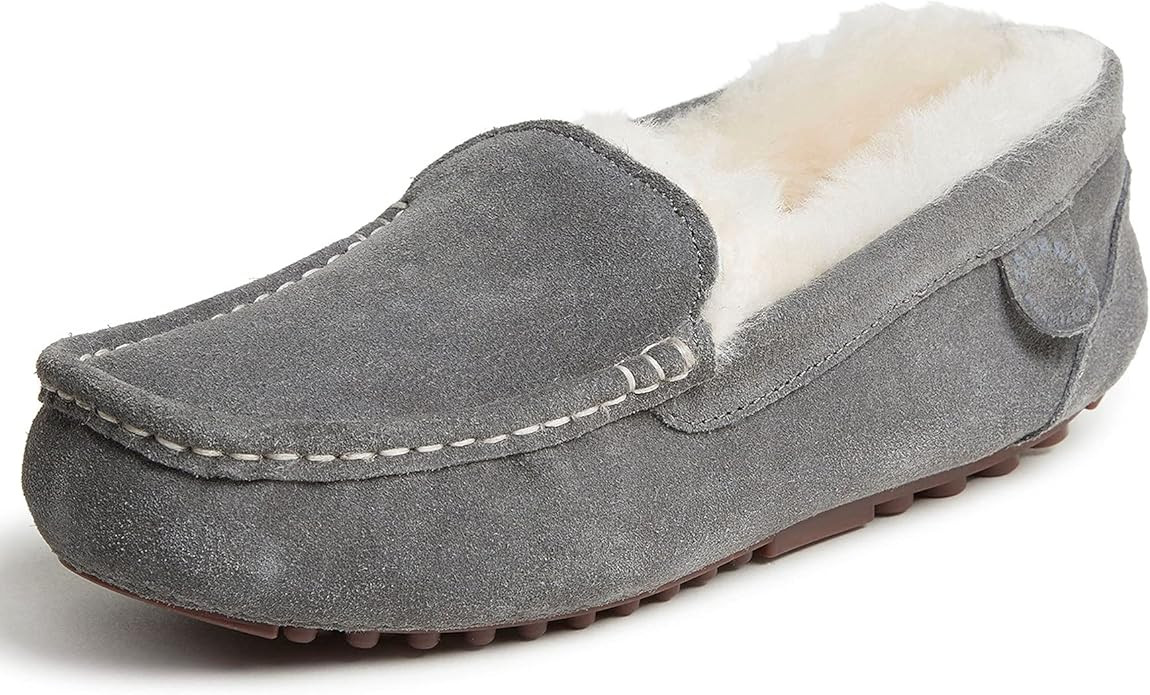 Dearfoams Women's Fireside Water Resistant Mel Shearling Moccasin Slipper | Amazon (US)