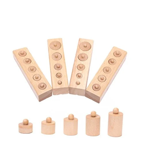 Pixnor Montessori Wooden Cylinder Socket Family Pack Early Learning Education Toy | Walmart (US)