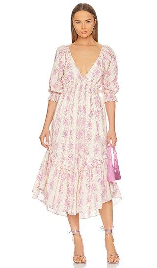 Firefly Dress in French Lilac | Purple Midi Dress Long Sleeve Midi Dress With Sleeves Revolve Spring | Revolve Clothing (Global)