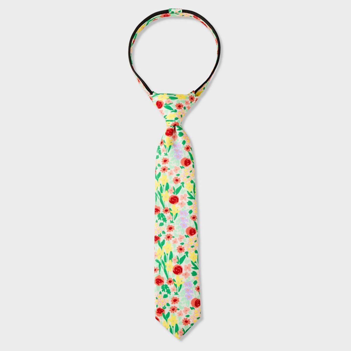Boys' Easter Woven Recycled Polyester Zip Necktie - Cat & Jack™ Floral S/M | Target