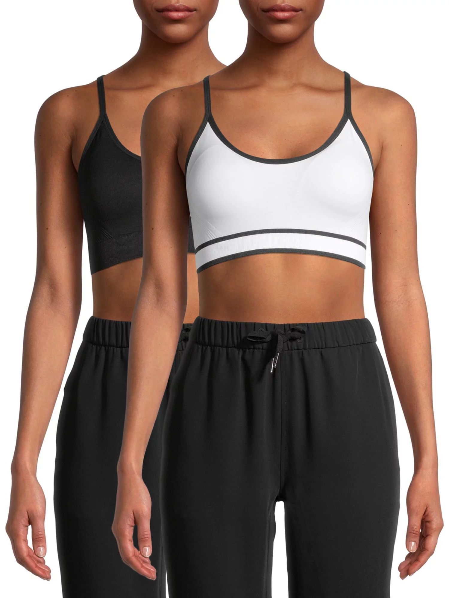 Avia Women’s Low Support Seamless Pullover Cami Sports Bra, 2-Pack | Walmart (US)